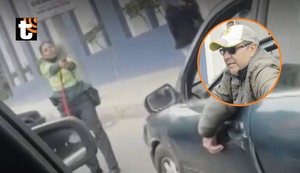 Callao: mujer policía apunta a chófer que se negó a detenerse y la atropelló