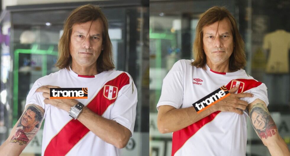 Héctor, el hincha peruano que tiene tatuados a Gianluca Lapadula y al 'Tigre' Gareca en su piel. (Entrevista: Isabel Medina / Foto:; Julio Reaño / Trome)