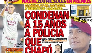 CONDENAN A 15 AÑOS A POLICÍA QUE CHAPÓ ASESINO