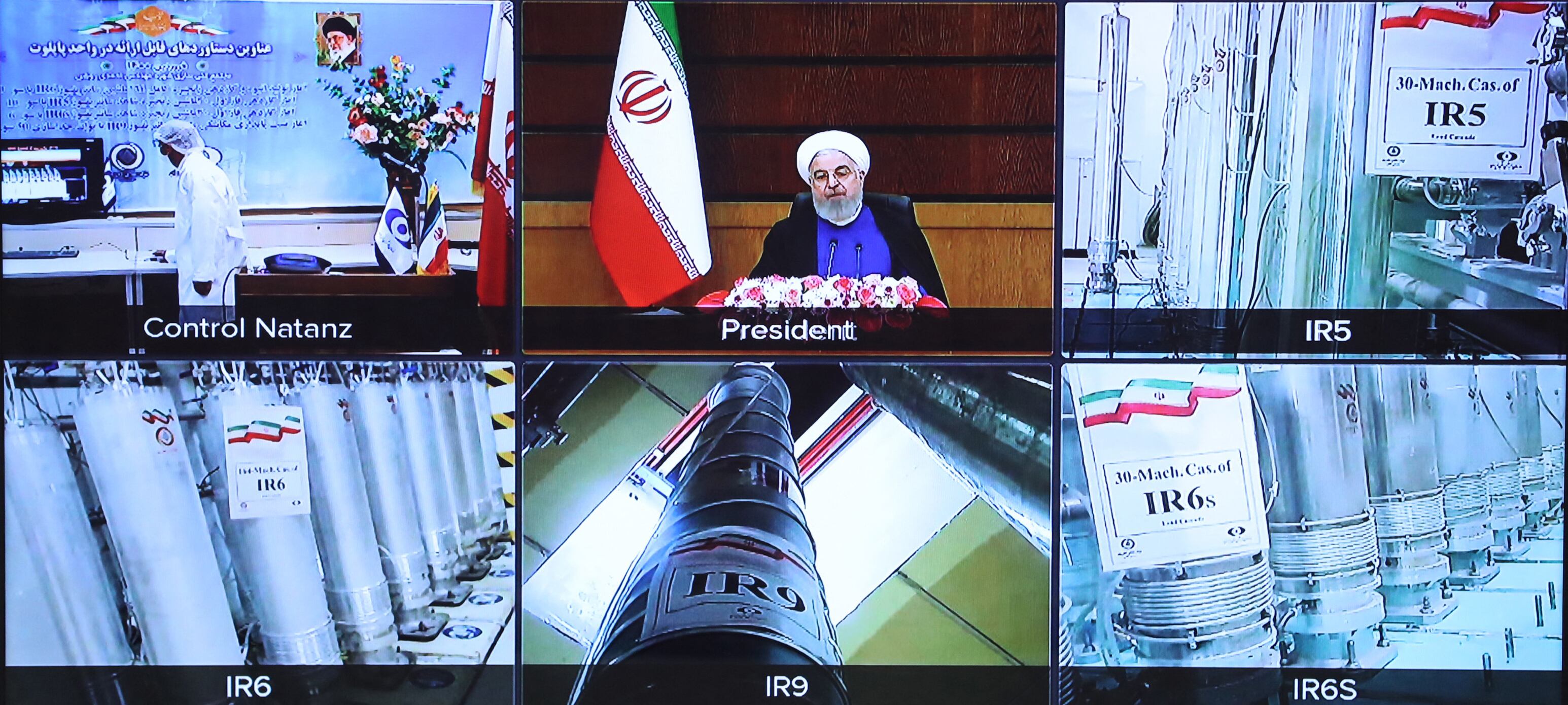 Presidente Hasan Rohani anunció que país empezará a enriquecer uranio y mostró imágenes de planta nuclear. (Imágenes: / Iranian Presidency / AFP)