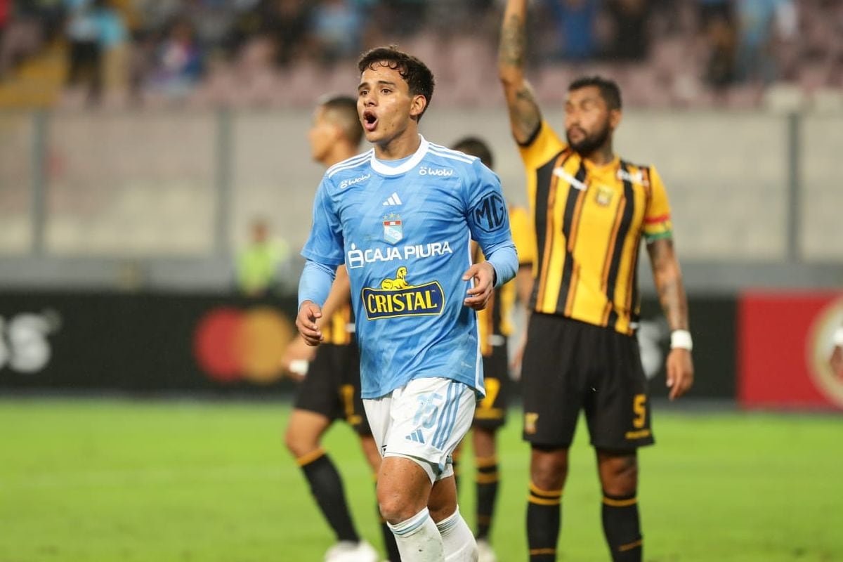 Jhilmar Lora anotó su segundo gol en la Copa Libertadores 2023. (Foto: Jesús Saucedo / GEC)