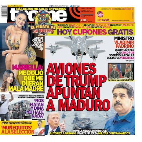AVIONES DE TRUMP APUNTAN A MADURO