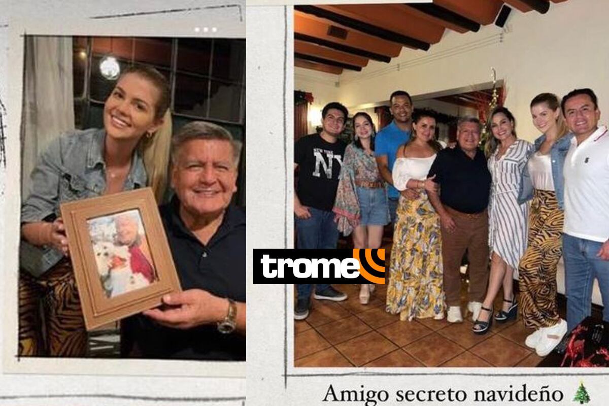 Brunella Horna junto a la familia de su novio Richard Acuña. (Foto: Instagram).