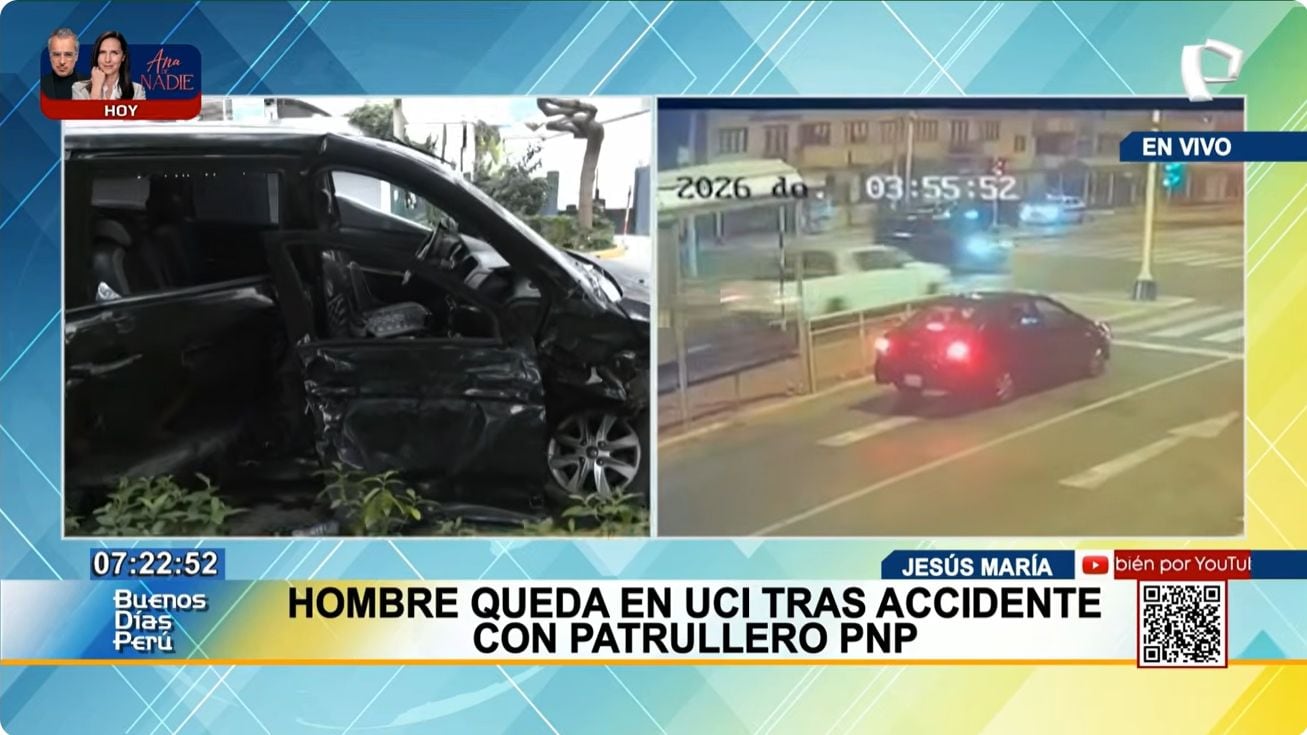 El lado del copiloto quedó severamente dañado tras el impacto. Foto: Panamericana