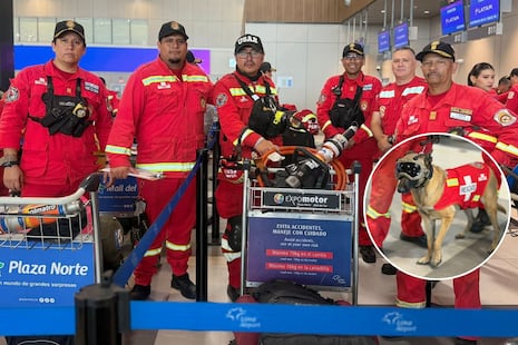 Equipo especial USAR de los Bomberos partió rumbo a Venezuela a buscar sobrevivientes de sismo