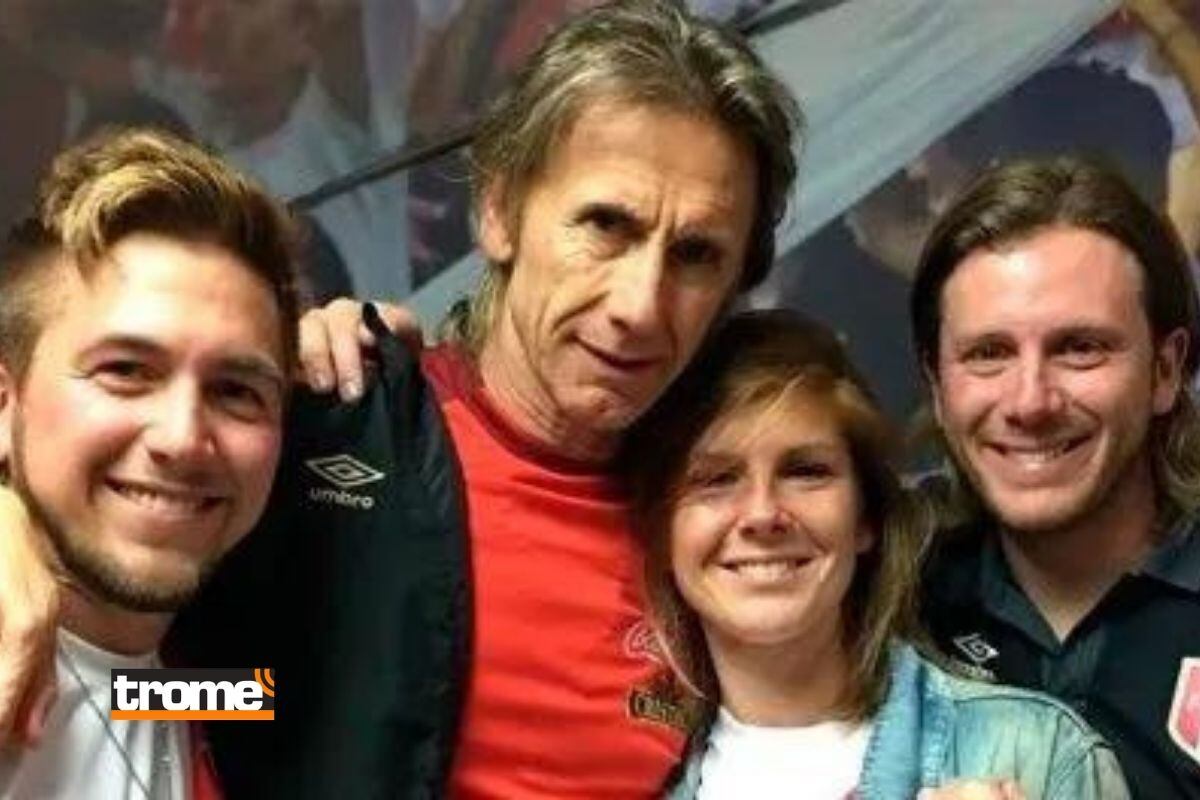 Ricardo Gareca, luce junto a sus hijos, pero Phillip Butter asegura que existe otra hija (Foto: @futbolred)