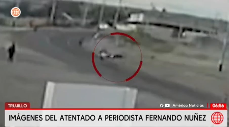 Revelan video del atentado contra periodista Fernando Núñez Guevara en Pacasmayo.