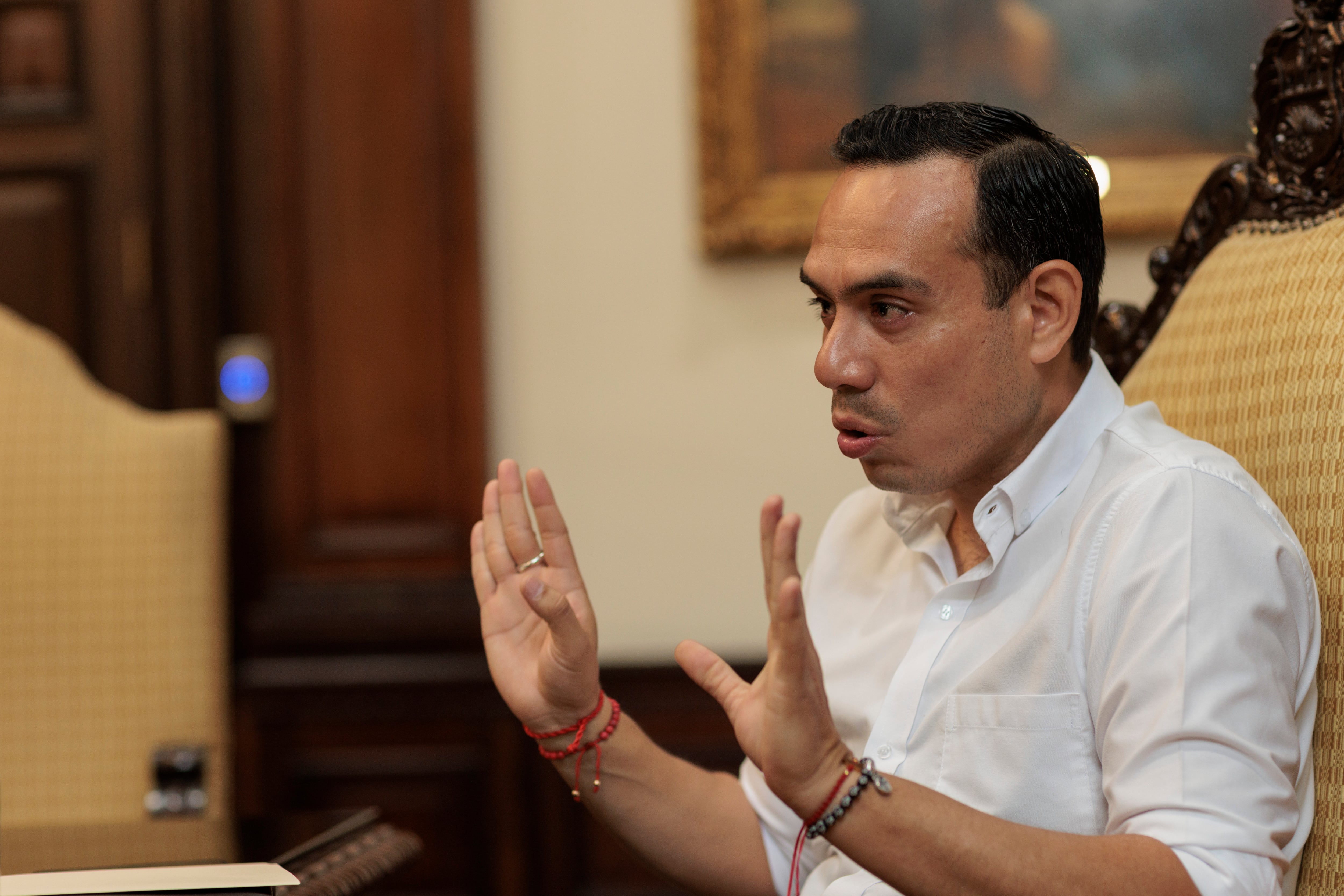 El presidente José Jerí en entrevista exclusiva con El Comercio. Foto: GEC / Richard Hirano