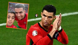 Niño se mete a la cancha y se toma un selfie con Cristiano Ronaldo | VIDEO