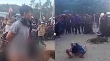 ¡Justicia popular en Andahuaylas! Ronderos capturan a presunto ladrón dentro de colegio y lo obligan a caminar descalzo hasta la comisaría