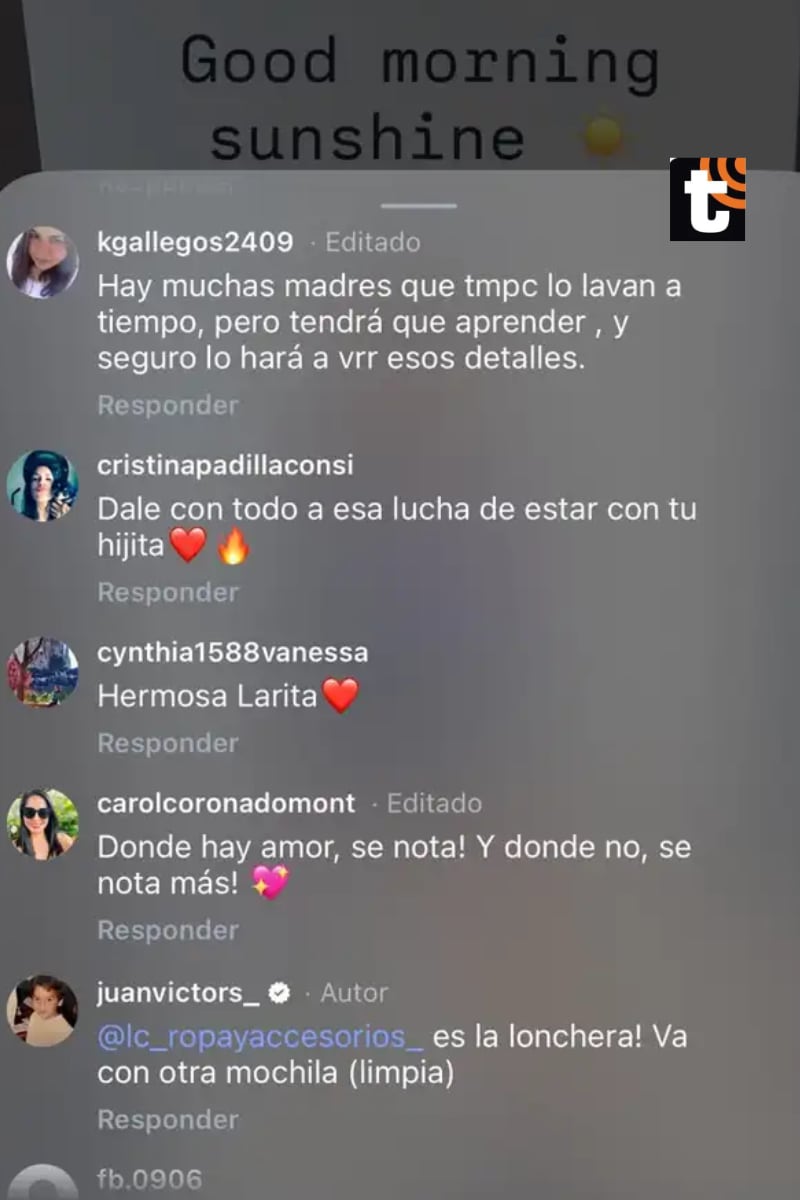 Juan Víctor muestra a su hija antes de ir al colegio y un detalle desata críticas.