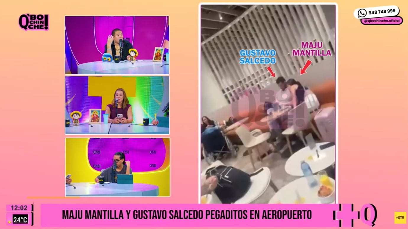 Maju Mantilla fue vista muy cerca de Gustavo Salcedo en el Aeropuerto Jorge Chávez.