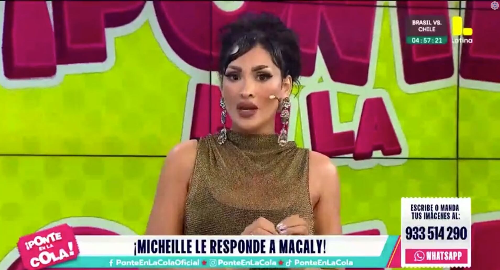 Conductora aprovechó para responderle a Magaly tras críticas. (Fuente: Ponte en la cola/ Latina)