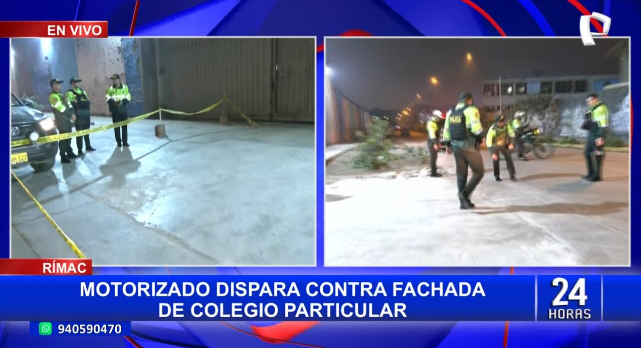 Horas después, sicarios dispararon contra fachada de una empresa del costado.