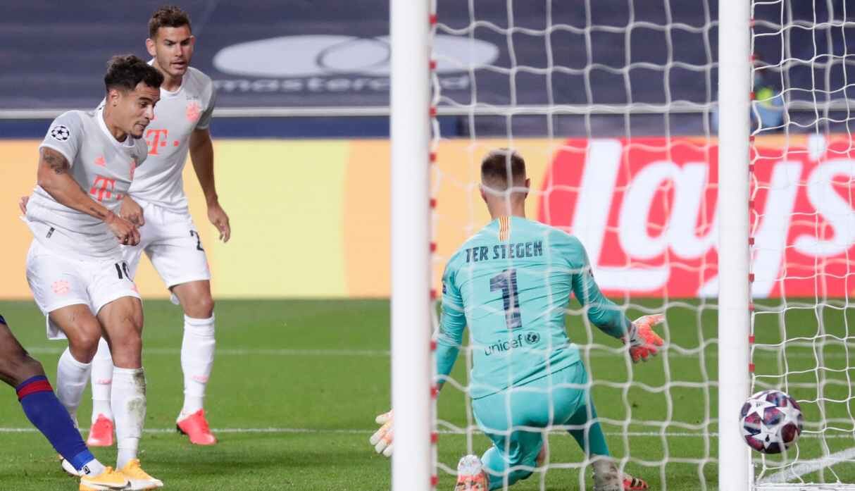 Philippe Coutinho le marcó un gol al Barcelona y terminó ganando la Champions League del 2020. (Foto: AFP)