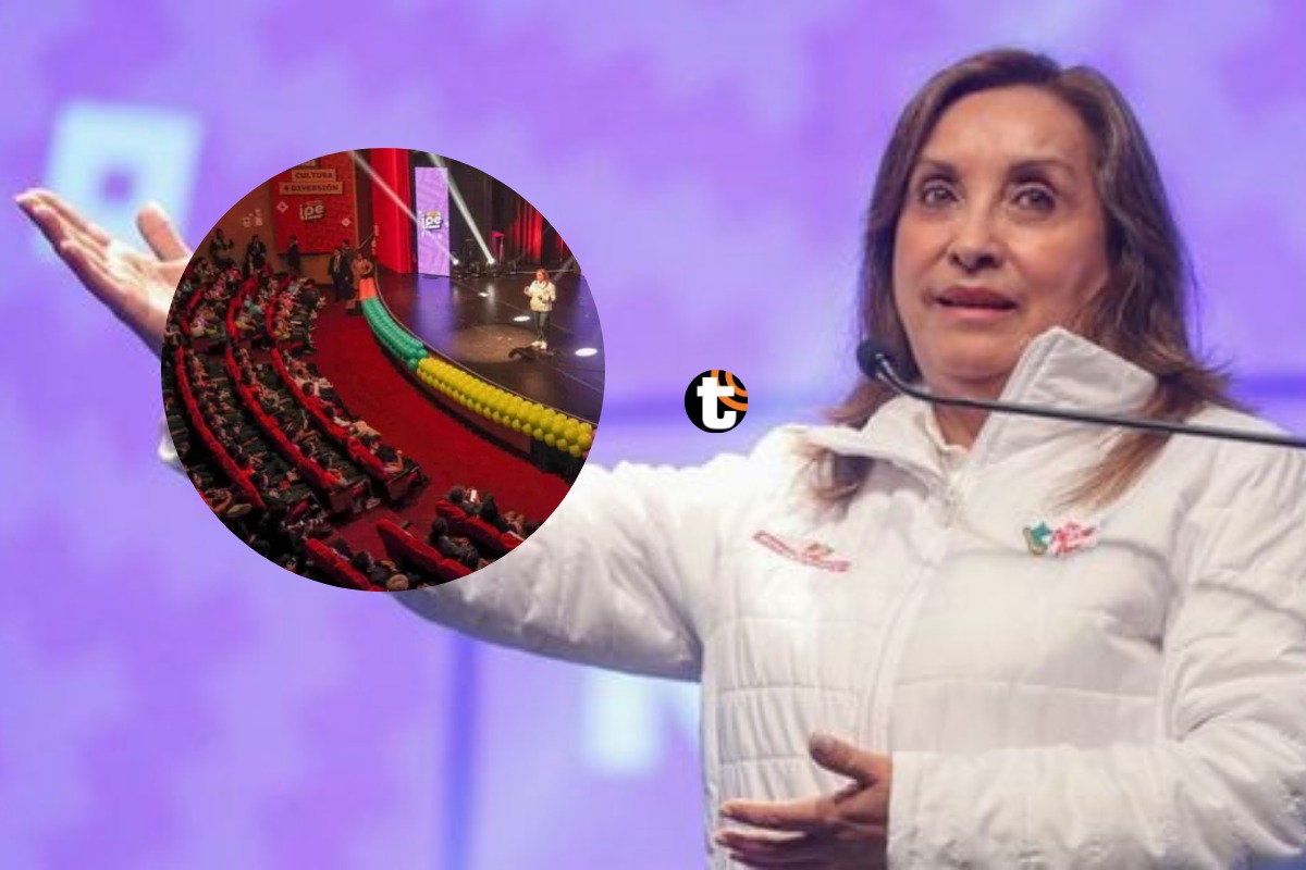 Dina Boluarte cantó canción infantil ante un auditorio lleno de niños.