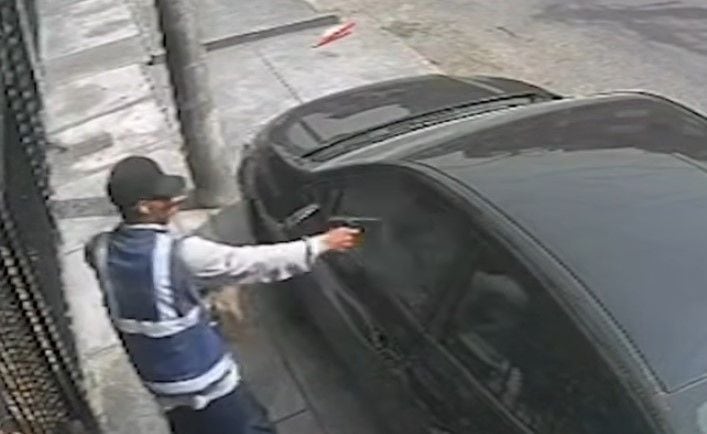 Sicario fue captado por las cámaras de San Juan de Lurigancho. Foto: Panamericana