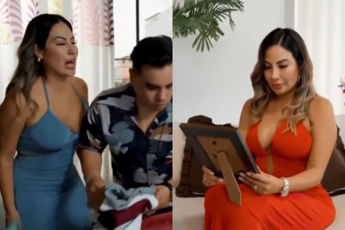 Pamela López en videoclip de la orquesta Candela