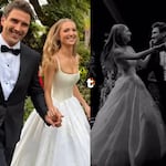 Celebra matrimonio religioso, pero sin su padre