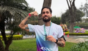 Gino Assereto debutó en una carrera de running y luce recontra feliz con resultado