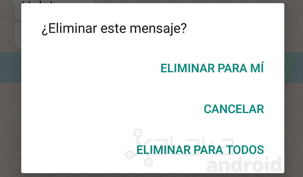 Una persona tiene alrededor de 68 minutos, después de enviado el mensaje, para eliminarlo de WhatsApp.