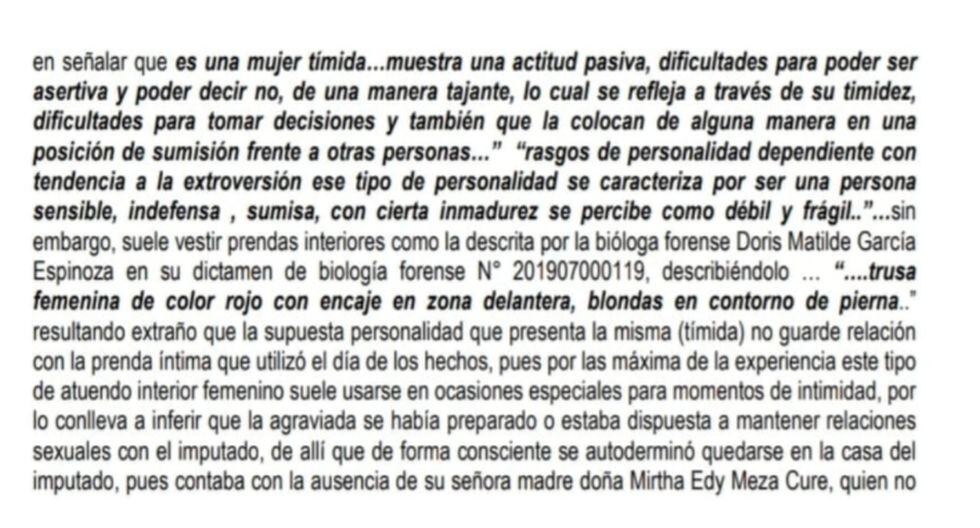 Ropa interior sirve de excusa para archivar denuncia de violencia sexual.