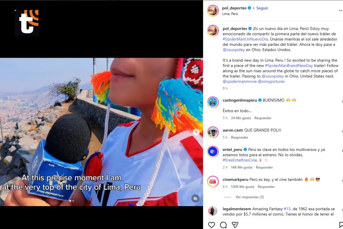 Pol Deportes es parte de la camapaña de Spider- man.