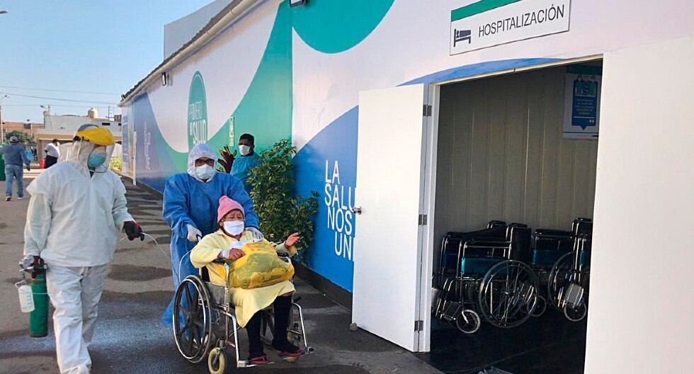 Ica: Nuevo ambiente temporal para pacientes COVID-19 del hospital San José de Chincha cuenta con 70 camas clínicas totalmente equipadas. (Foto Minsa)