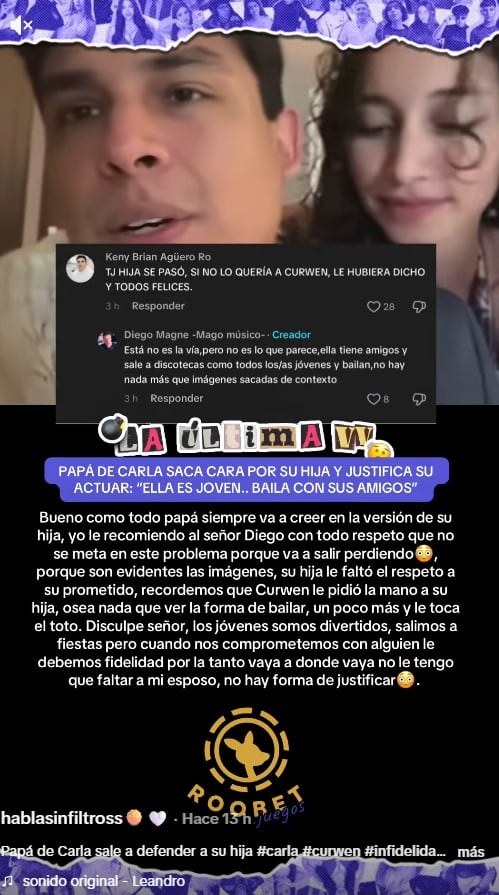 Diego Campos, padre de Carla Campos Salazar, defiende a su hija.
