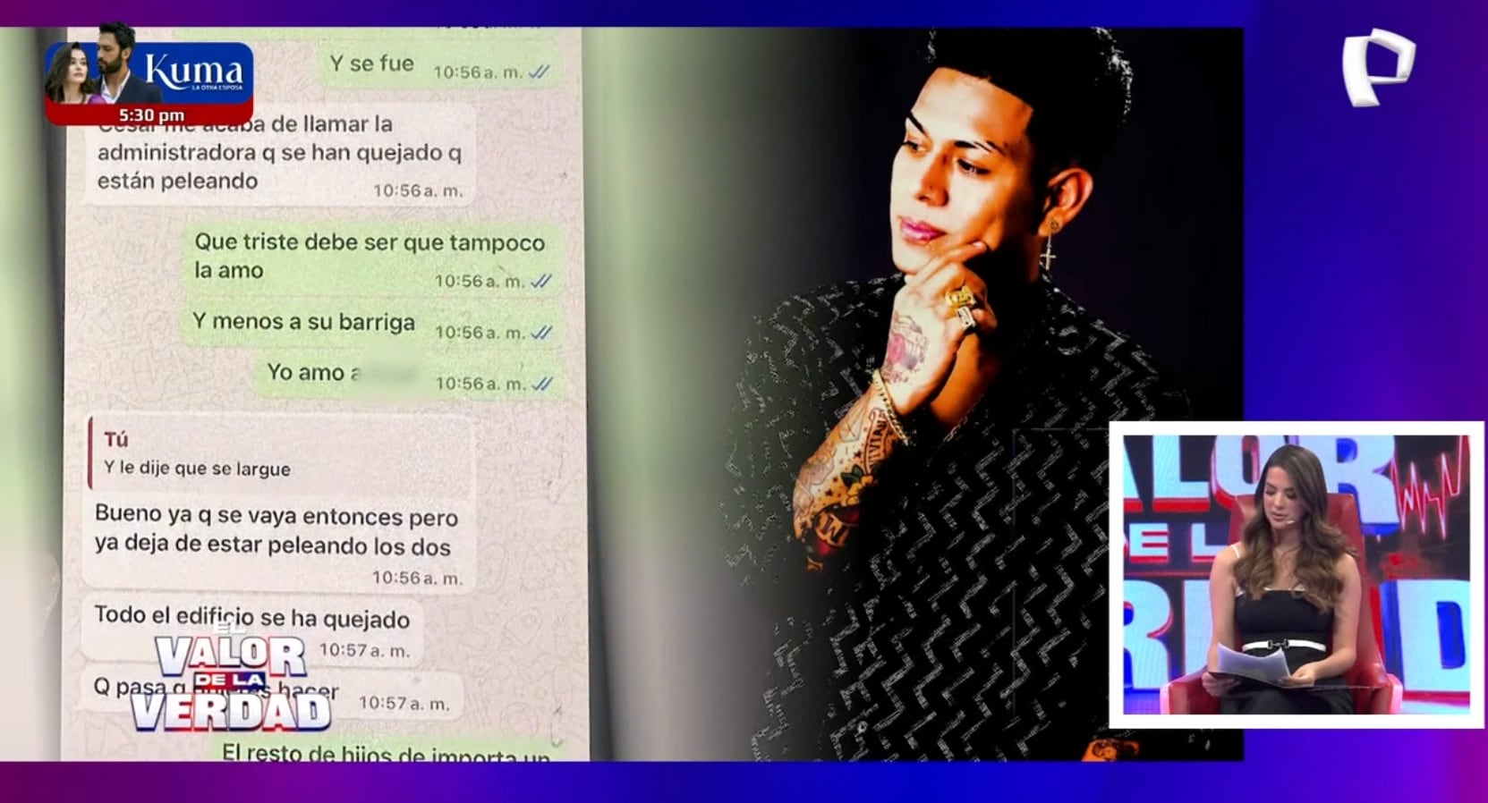 Suheyn Cipriani revela los espantosos mensajes de César Vega.