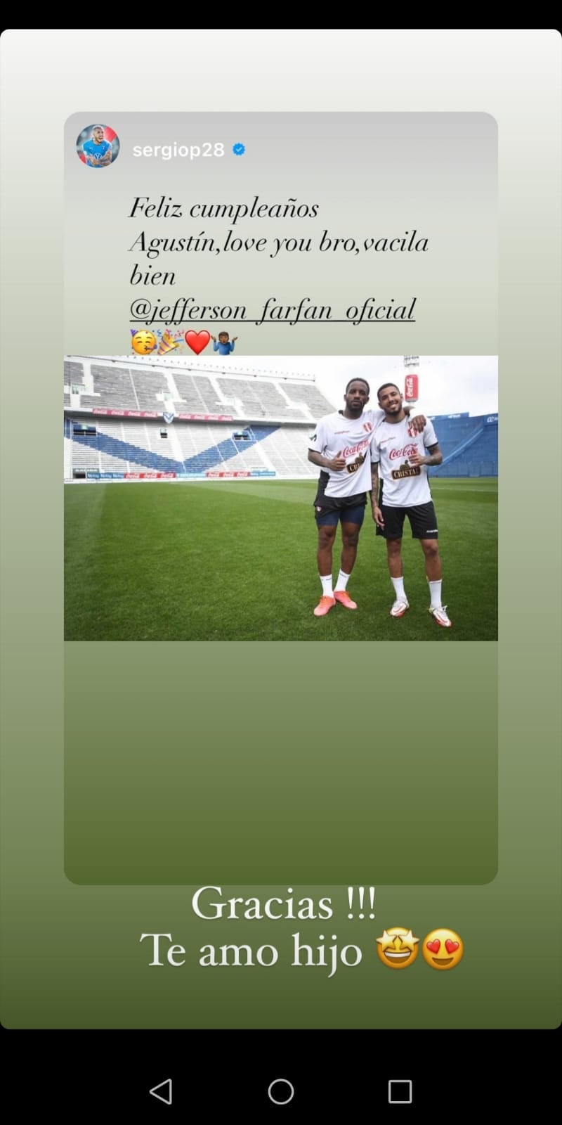 Jefferson Farfán recibió el saludo de varios colegas del medio futbolístico. Foto: Instagram.