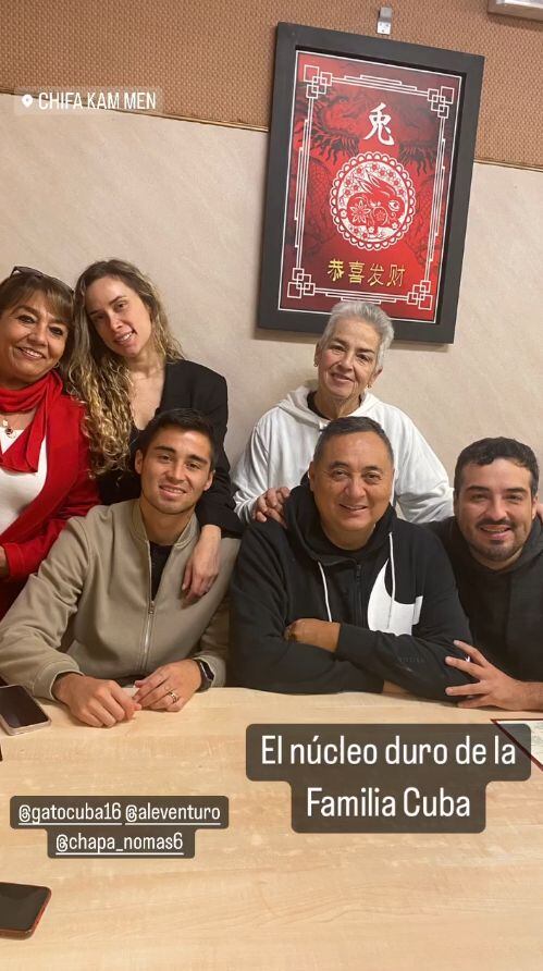 Rodrigo Cuba y Ale Venturo juntos en el cumpleaños de Jorge Cuba, 'Don Gato' (Fotos: Instagram)
