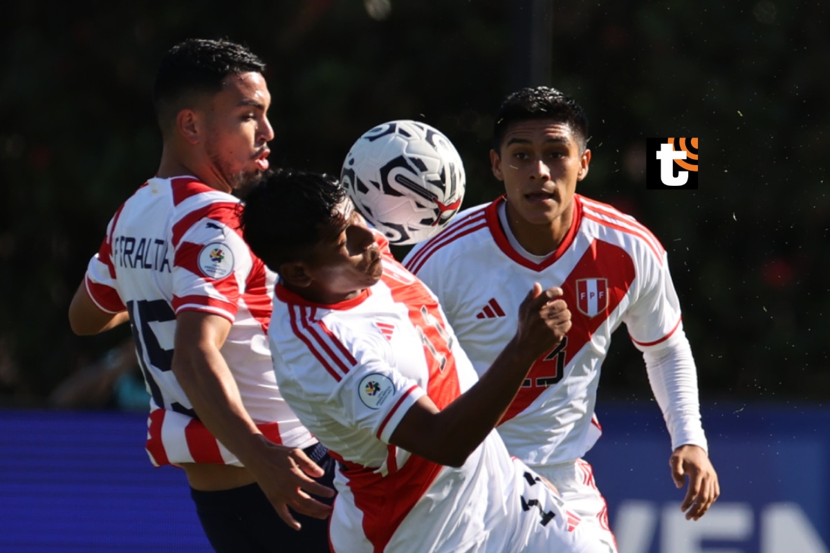 Perú y Paraguay chocan por el Preolímpico Sub 23 rumbo a París 2024. Foto: Conmebol.