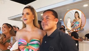 Brunella Horna presume lujosa fiesta de cumple: Richard Acuña contrató famoso cantante español para animar la reunión