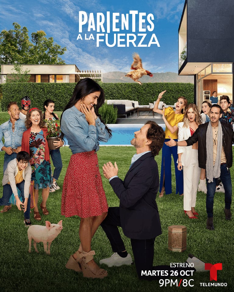 Michel Duval, Chantal Andere, Carmen Aub y Lisa Owen también forman parte del elenco de "Parientes a la fuerza" (Foto: Telemundo)