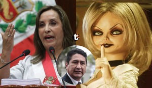 Dina Boluarte niega ser la ‘novia de Chucky’ Cerrón y jura que no se subió a su cofre: “Andan creando historias de terror”