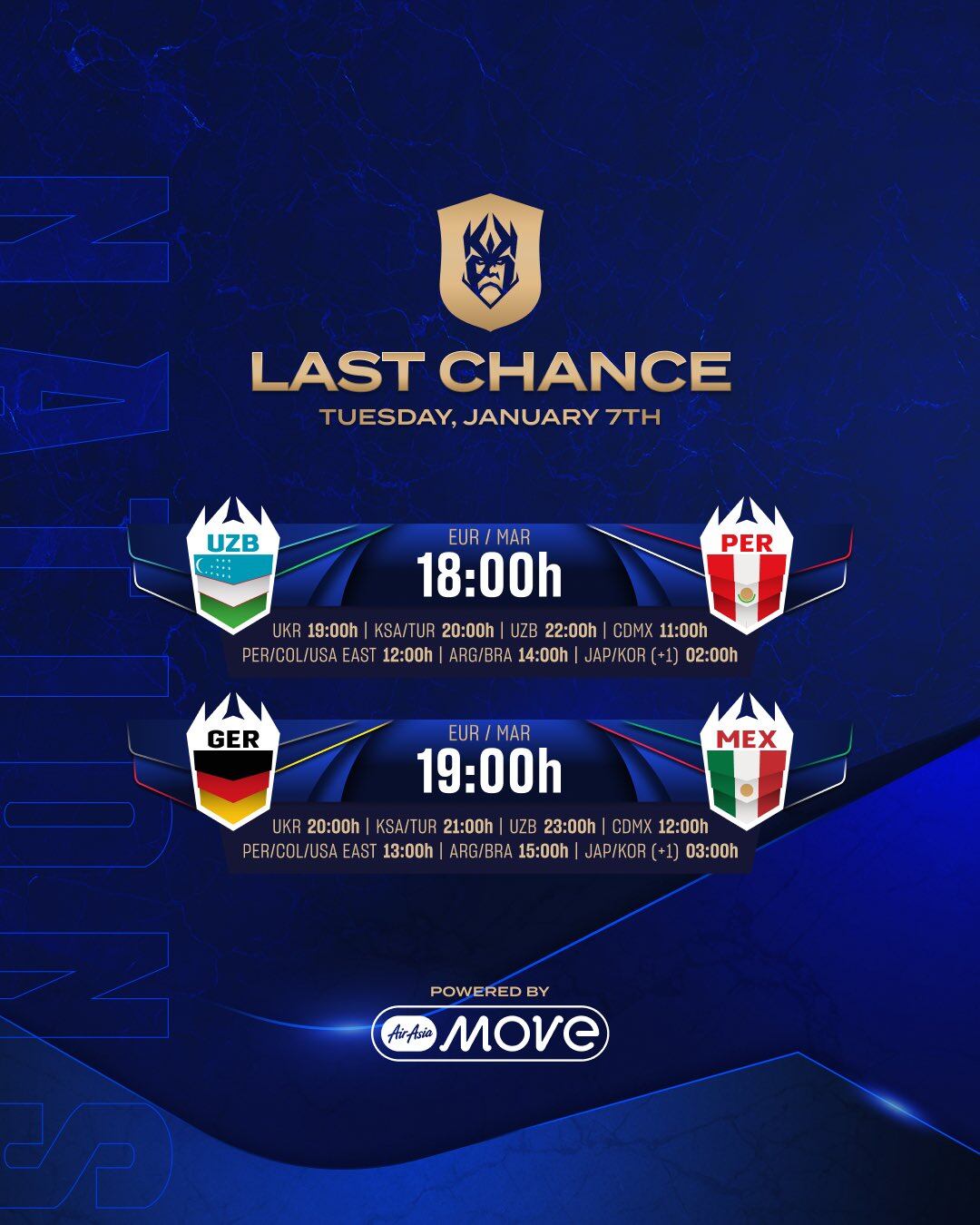 Perú vs. Uzekistán en el last chance de la Kings World Cup.