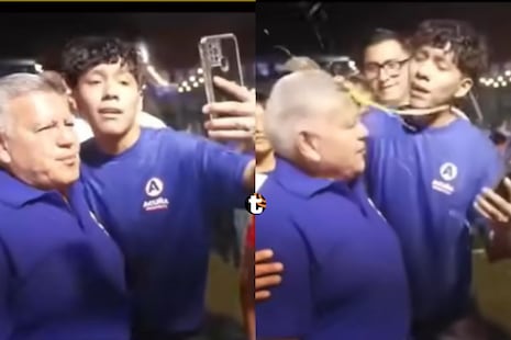 ¡Lo agarraron desprevenido! Joven se acerca a César Acuña para un selfie y le revienta un huevo en la cab...