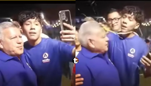 TROME | Joven engaña a seguridad y le revienta un huevo a César Acuña. Video: Redes