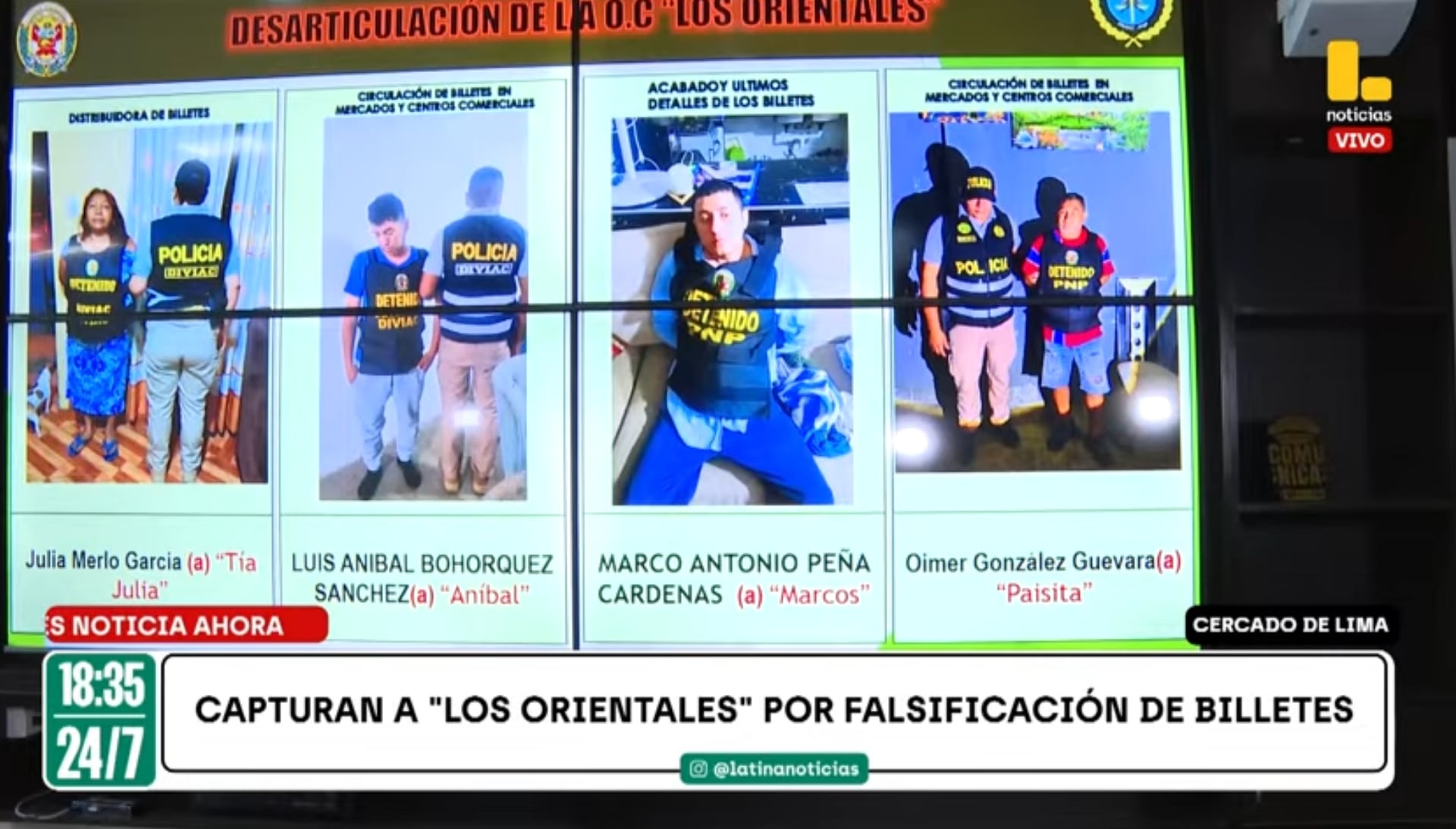 La operación comprendió 12 detenciones preliminares judiciales y 12 allanamientos de inmuebles