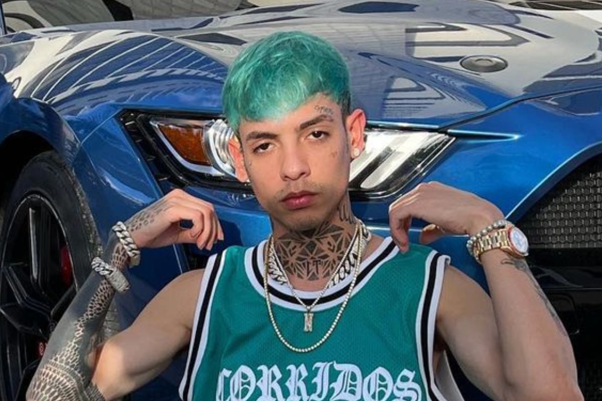 Natanael Cano se lamentó por el estado de su auto luego de que chocara en un accidente de tránsito (Foto: Natanael Cano / Instagram)