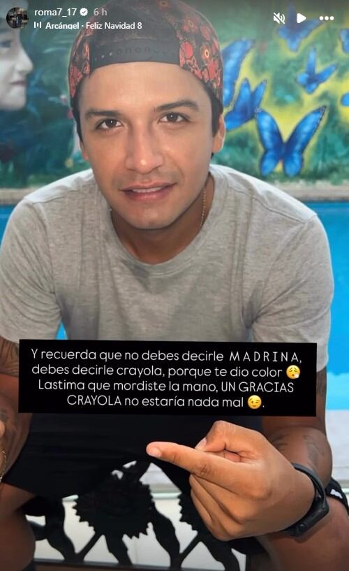 Particular publicación del exfutbolista. (Instagram: @roma7_17)