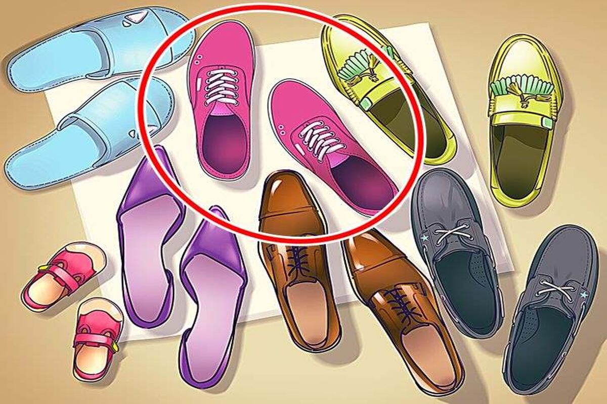 Solución del reto visual: esta es la respuesta que buscabas, si miras fijamente verás que existen dos zapatillas izquierdas. (Brightside.com)
