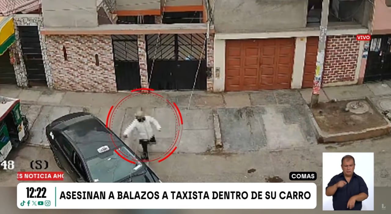 Cámara de seguridad captó crimen de un taxista de 55 años a las 8:31 a.m.