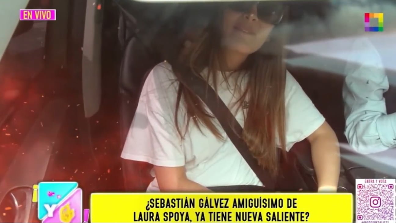 Laura Spoya no responde al ser consultado sobre salida de Sebastián Gálvez con otra chica.