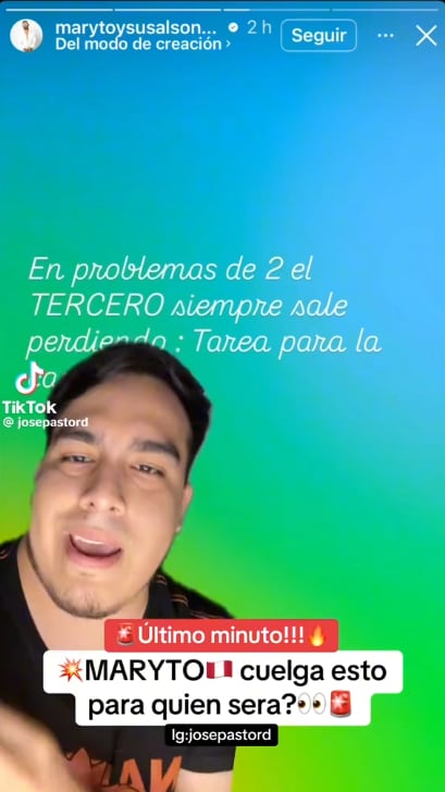 Maryto lanza inesperado mensaje en sus redes.