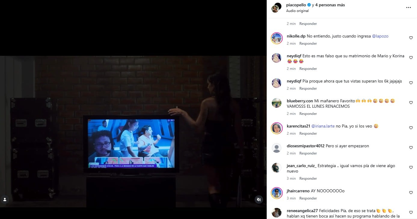 Usuarios reaccionan al anuncio de María Pía.