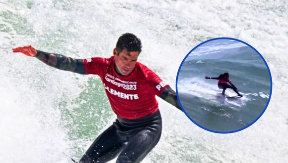 Mafer Reyes solo necesito una ola para colgarse medalla de oro junto a Piccolo Clemente y Lucas Mesinas (Video: Santiago 2023)