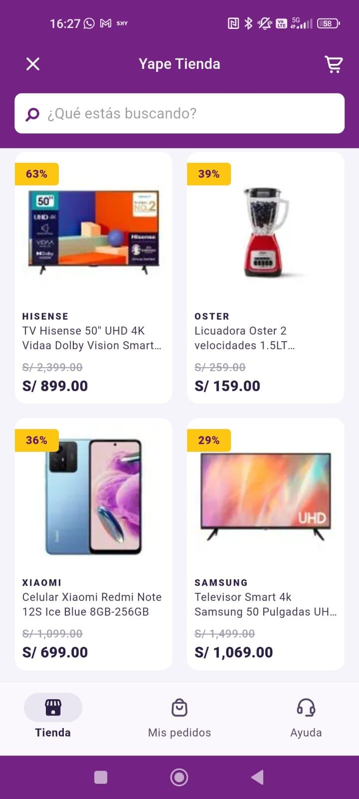 Los medios de pago son con Yape, pero para el primer trimestre del próximo año van a sumar tarjetas de crédito de cualquier banco.