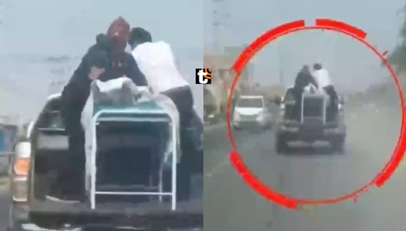 TROME - Chiclayo: Trasladan paciente en tolva de camioneta y hecho genera consternación
